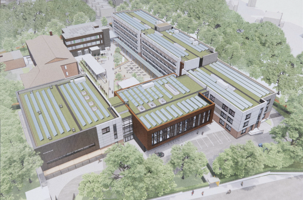 College new build render 3