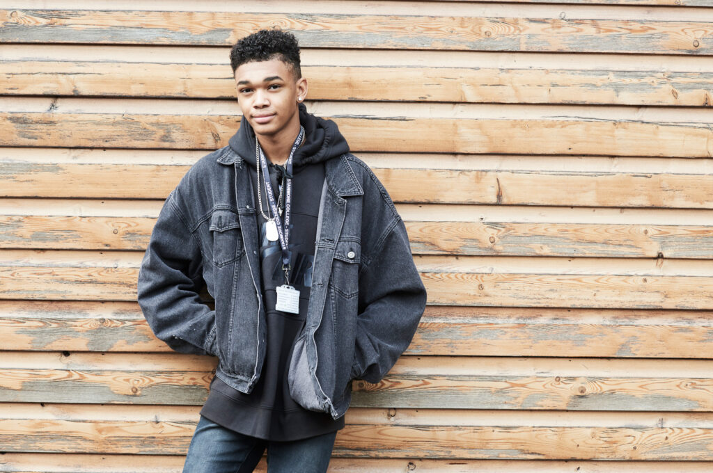 boy standing outside