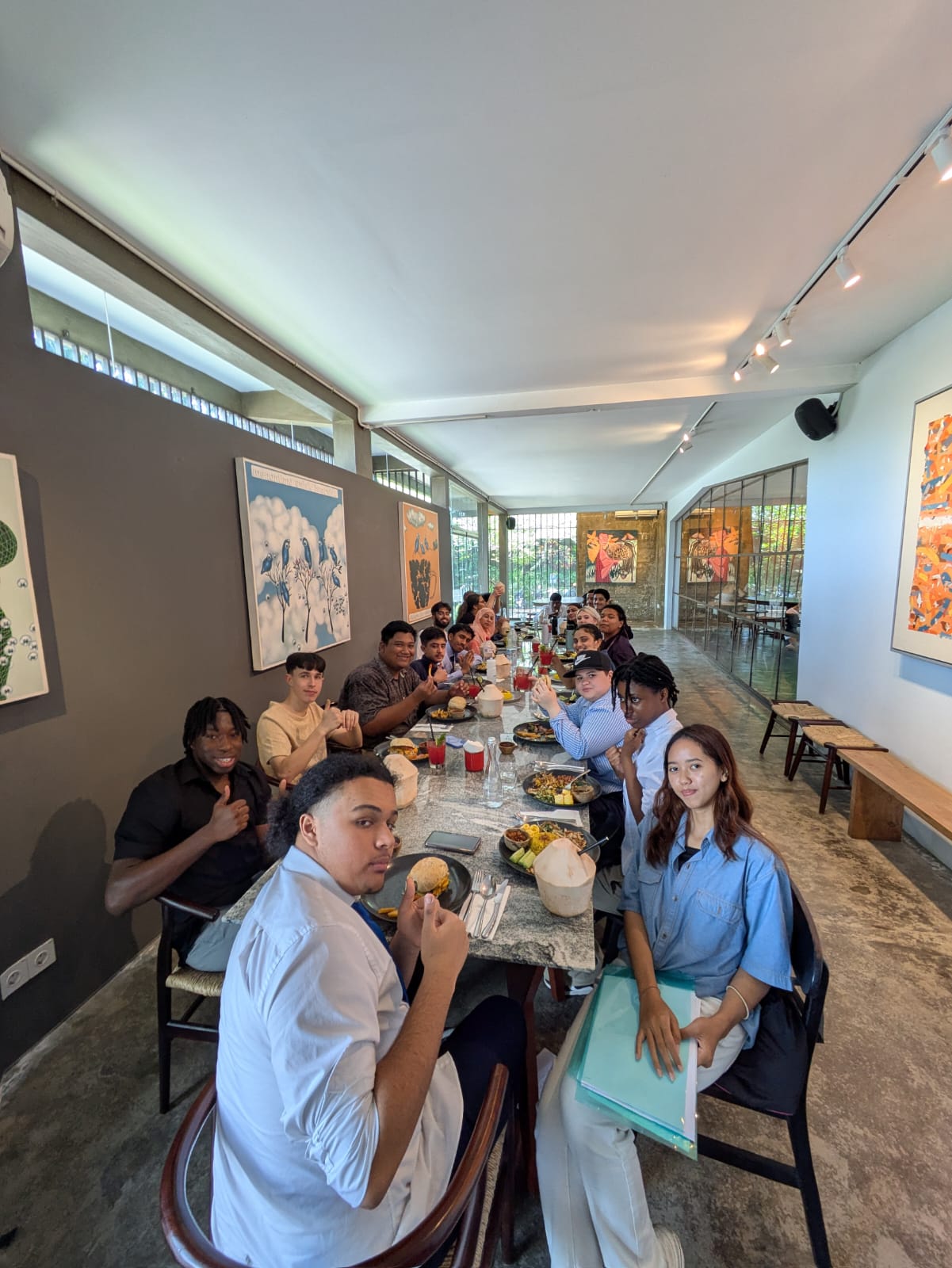 Stanmore College Visit to Bali, enjoying the local cuisine.