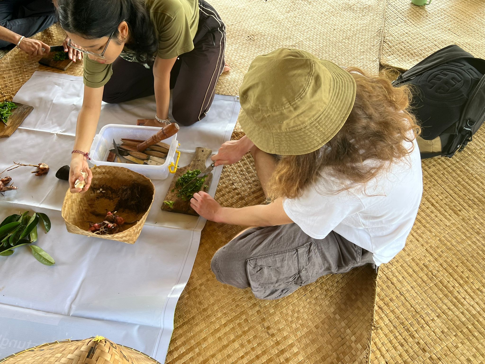 Stanmore College students taking a culinary class in Bali.