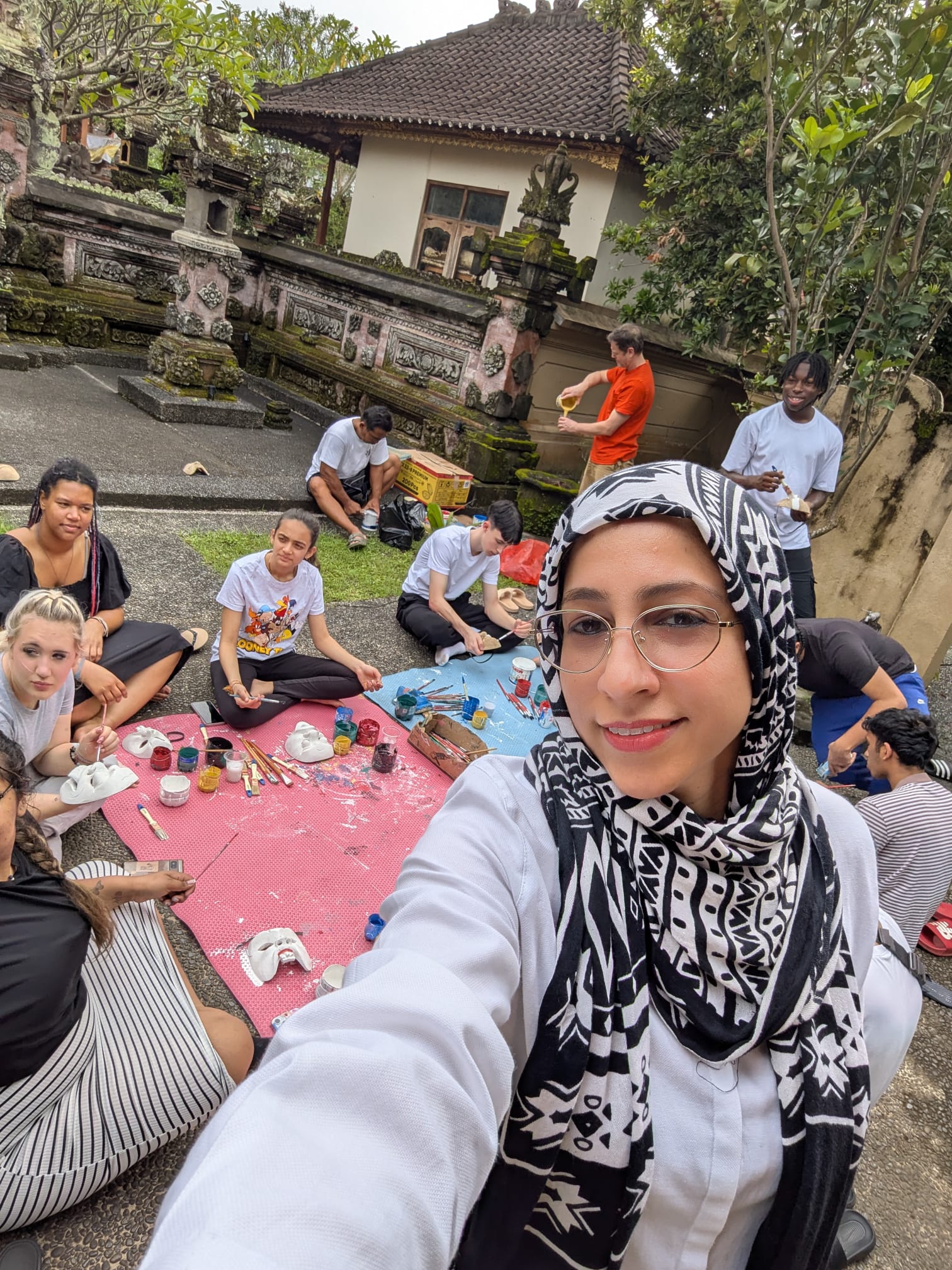 Stanmore College students have painted masks in Bali.