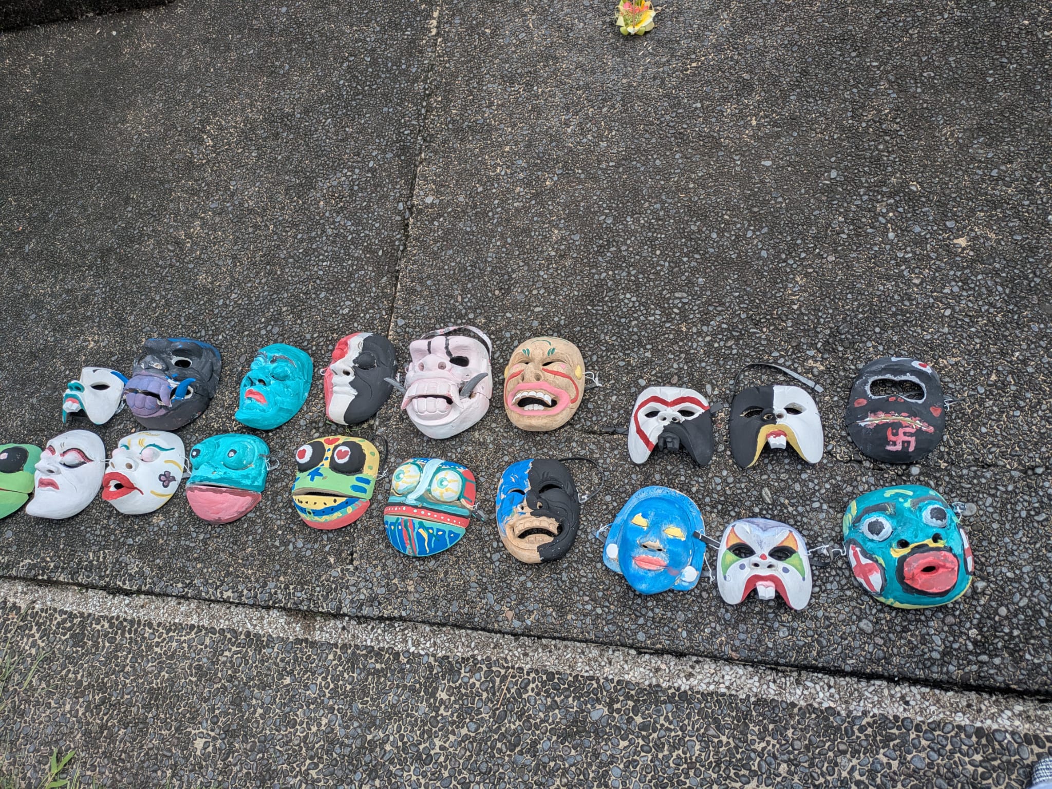 Stanmore College students have painted masks in Bali.
