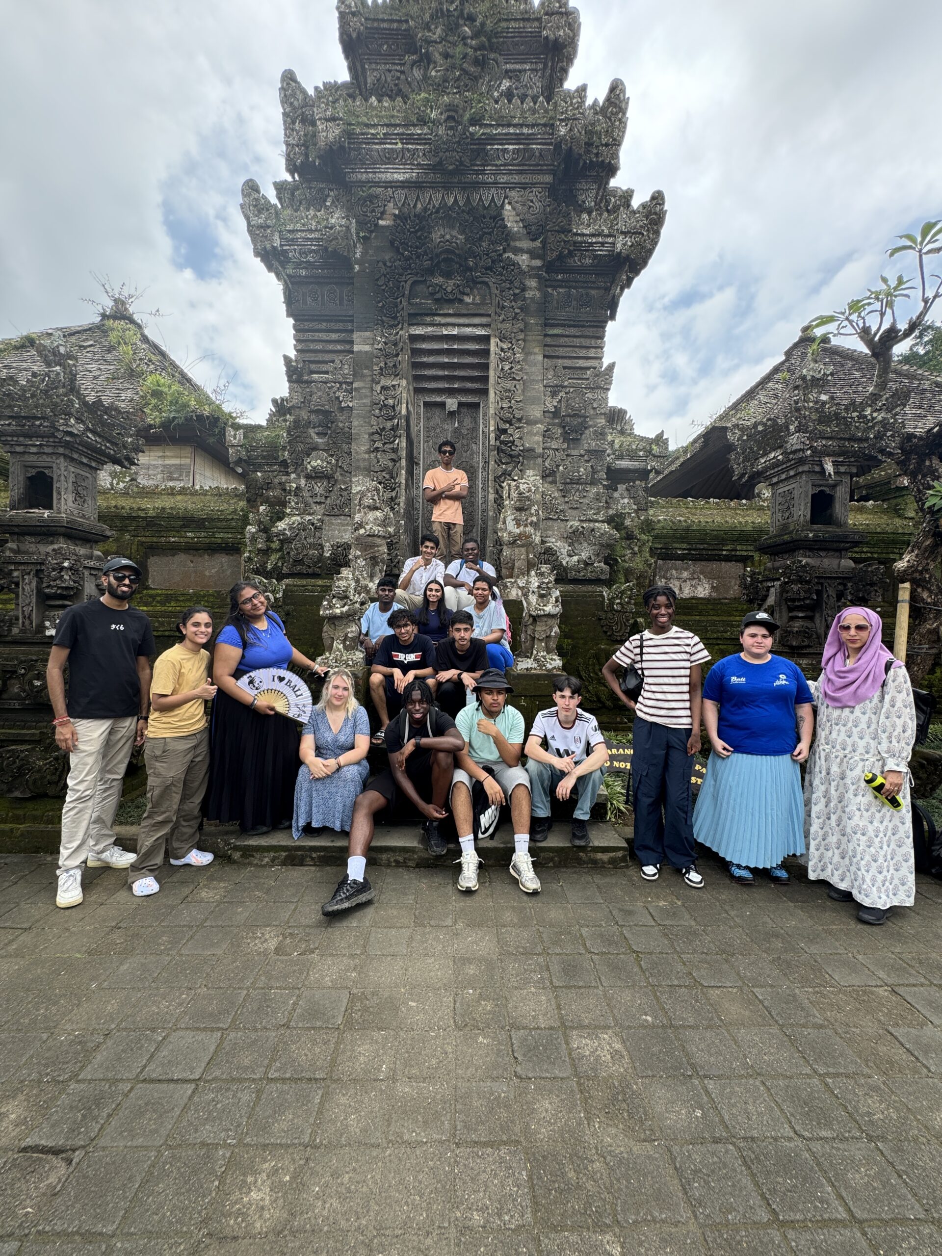 Stanmore College students visiting temple in Bali