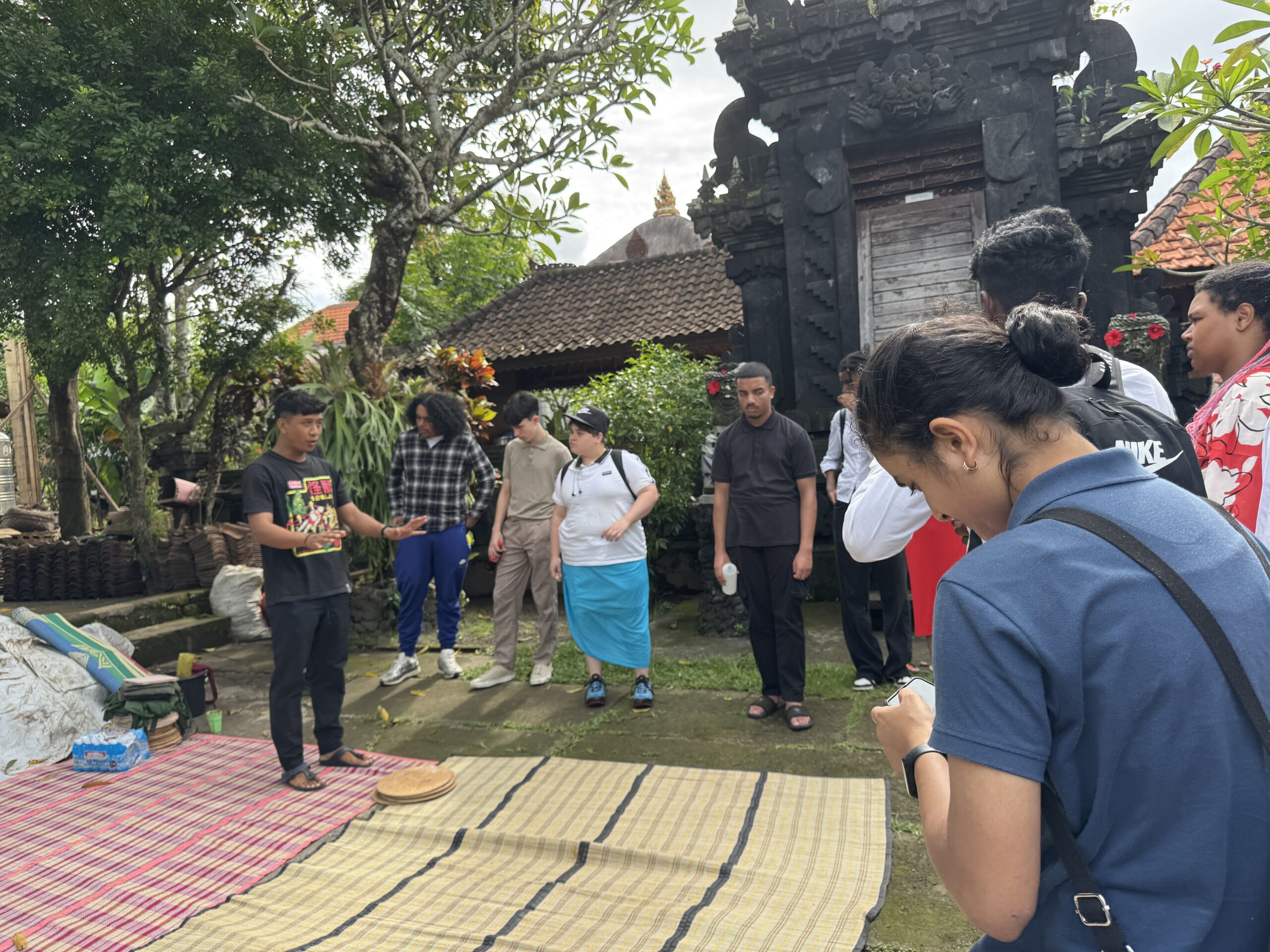 Students gathered for activities in Bali