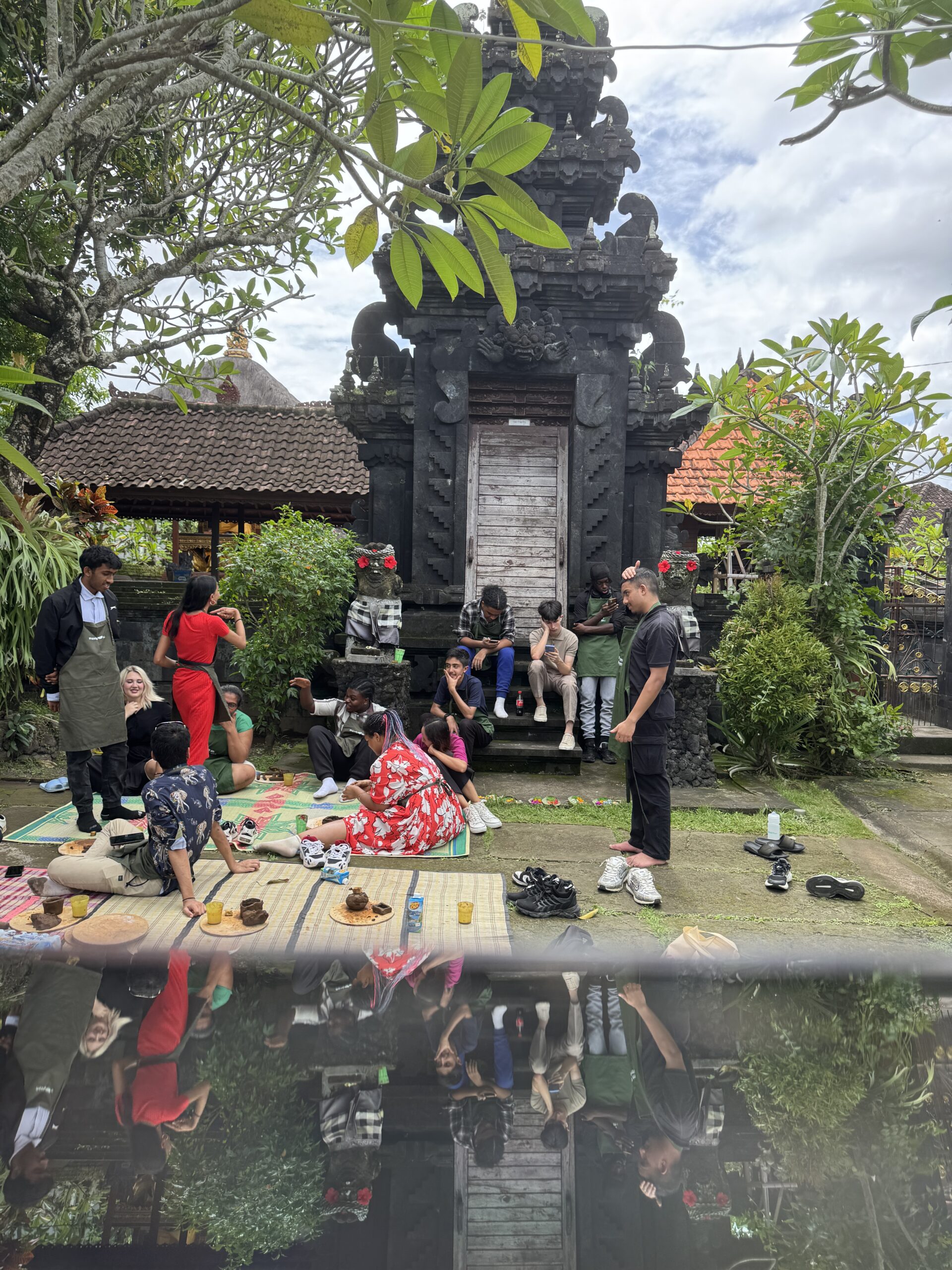 Students gathered for activities in Bali