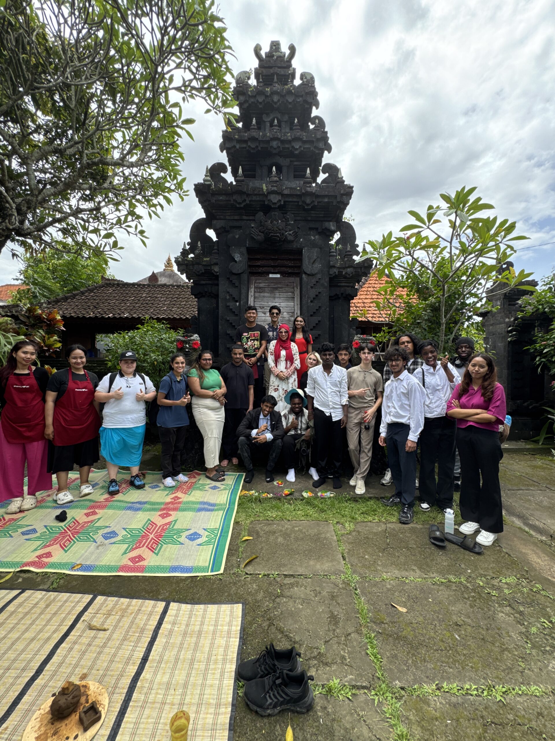 Students gathered for activities in Bali
