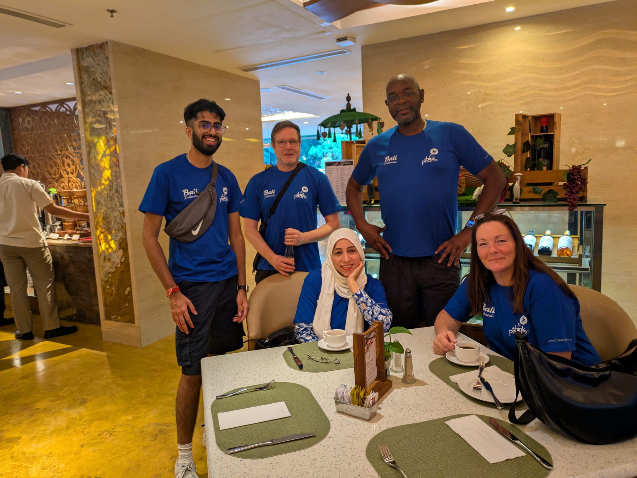 Stanmore College Visit to Bali Staff Team having breakfast