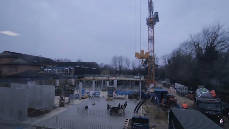 construction of block B ground floor of the new build