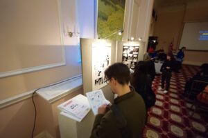 Students at Manga Jiman Awards exhibition