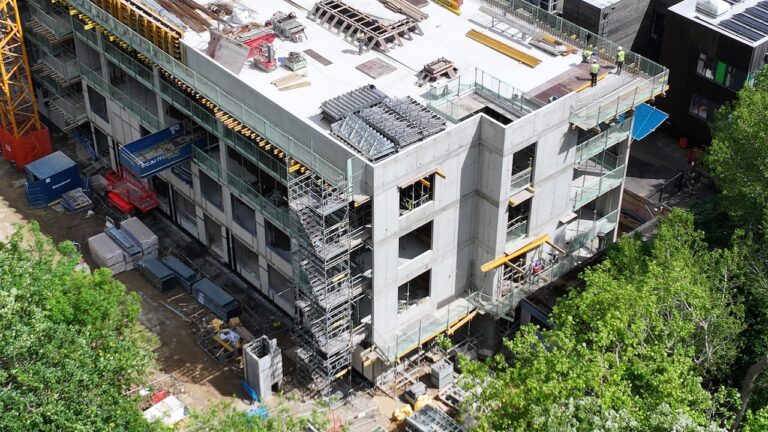 Drone shot of the new build.