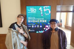Media students at Bafta Game Design event.