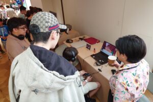 Media students at Game Design event.