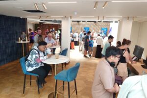 Media students at Game Design event.