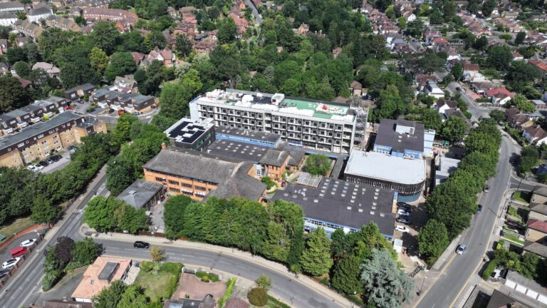 Drone footage of new build