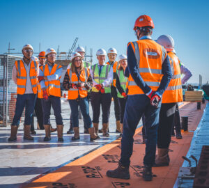 Stanmore College, Bouygues construction, new build event staff and guests.