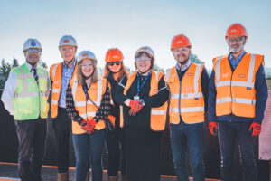 Stanmore College, Bouygues construction, new build event staff and guests.