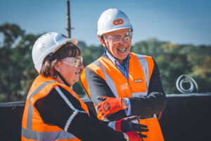 Stanmore College, Bouygues construction, new build event staff and guests.