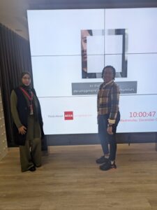 Staff Ruhina and Sharona at T Level event