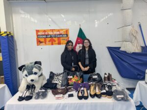 Staff and students at College Charity fundraiser event.