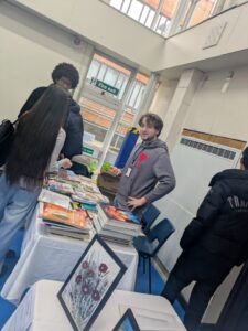 Staff and students at College Charity fundraiser event.