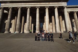 Group of students outside British Museum