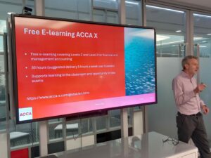 stanmore college students attend presentation about about acca courses